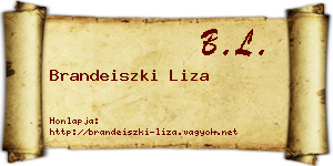 Brandeiszki Liza névjegykártya