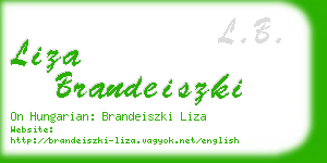 liza brandeiszki business card